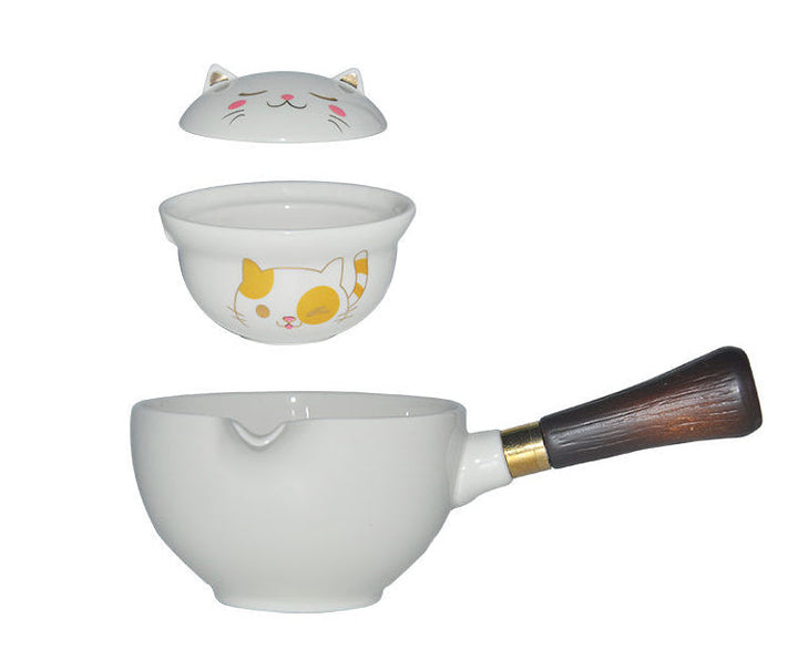 Lisslune | Self-Rotating Cute Cat Kung Fu Tea Set