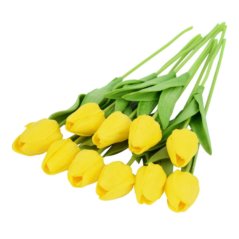 Lisslune | Artificial Flower Bouquet with Tulips, Decoration (10 Pieces)