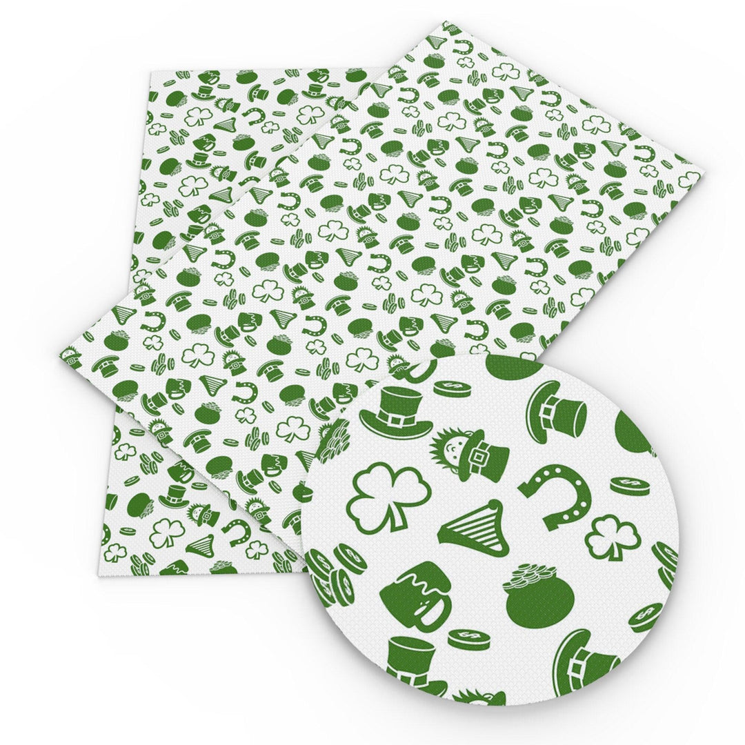 Lisslune | St. Patrick's Day Synthetic Leather Crafting Sheet - Creative Hairband Kit