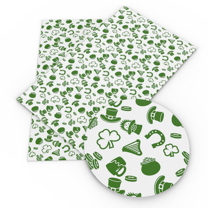 Lisslune | St. Patrick's Day Synthetic Leather Crafting Sheet - Creative Hairband Kit