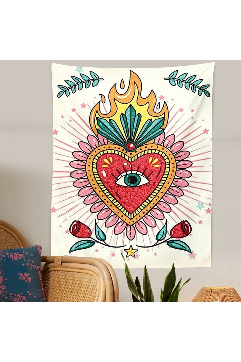 Lisslune | Heart Psychedelic Tapestry