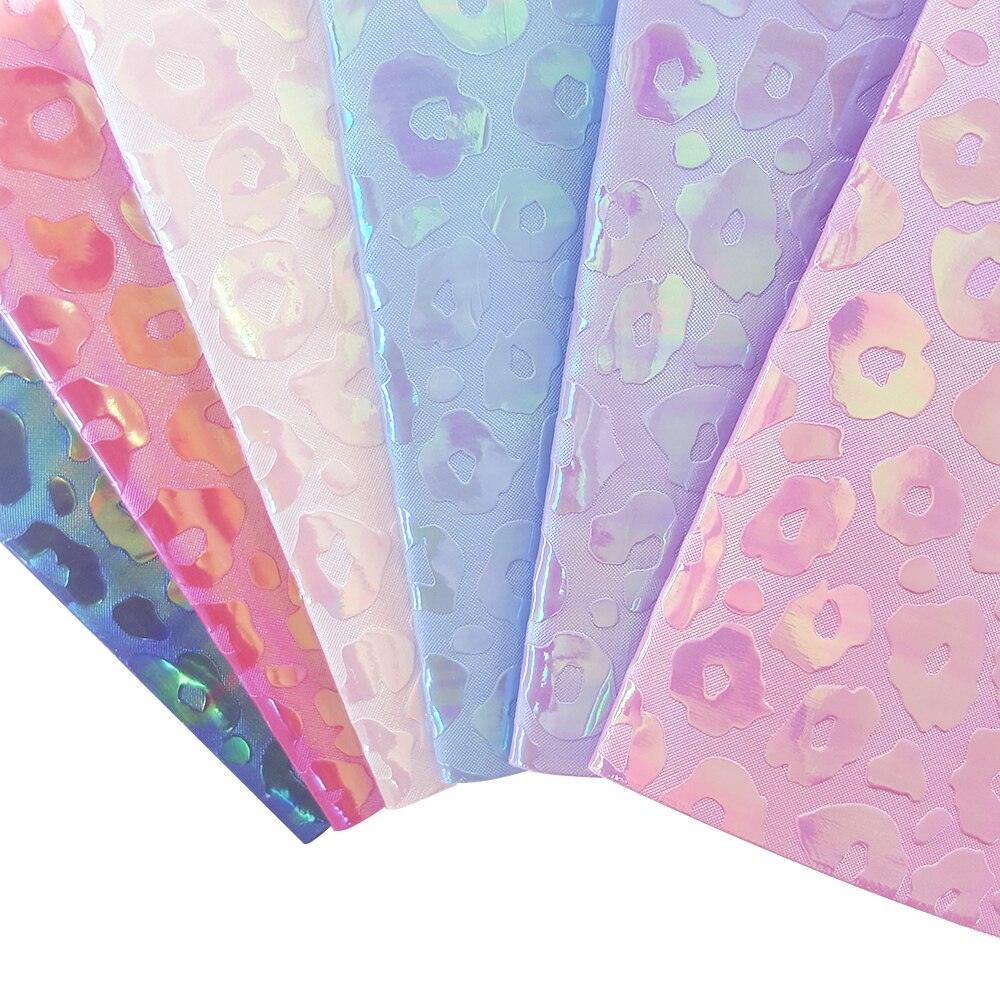Lisslune | Colorful Leopard Print Synthetic Leather Craft Sheets - DIY Creativity Kit, 22*30CM