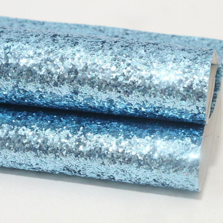 Lisslune | Sparkling Chunky Glitter Synthetic Leather Sheet - Ideal for creative DIY projects
