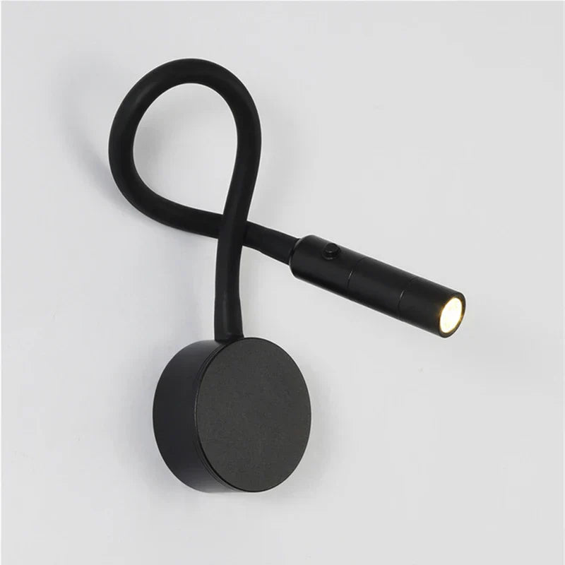 Lisslune | Modern Flexible LED Reading Wall Lamp with Switch for Bedroom and Study - 1W/3W