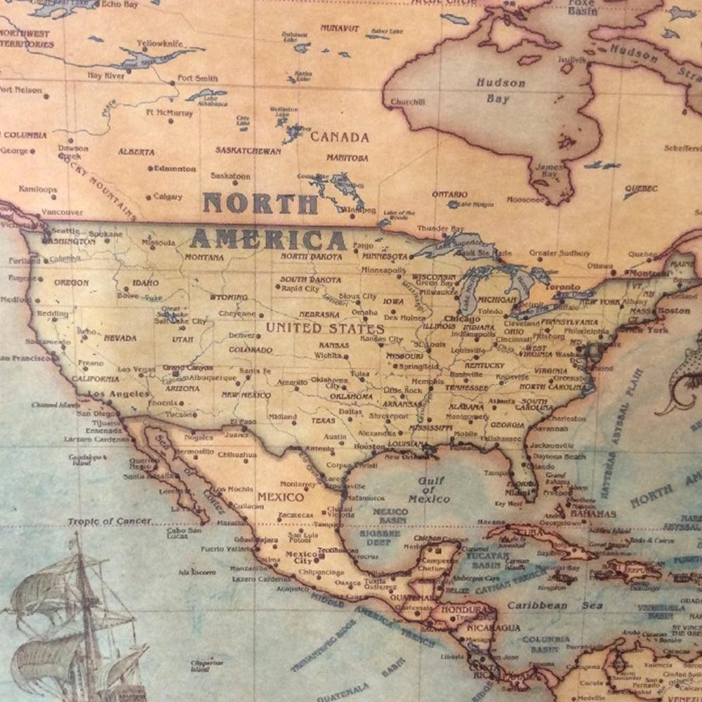 Lisslune | Vintage World Map Canvas