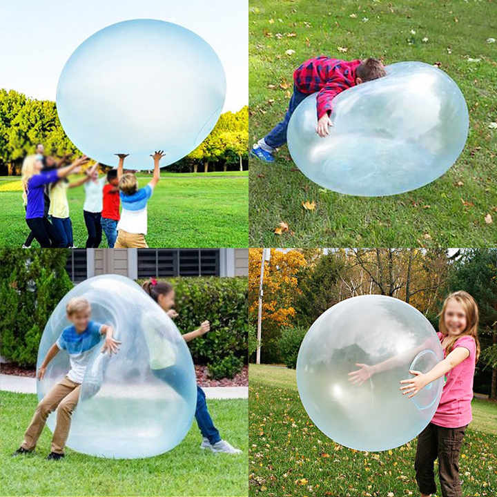 Lisslune | WobbleBubble – Giant Inflatable Play Ball for Kids Aged 5+ | Encourages Movement, Balance & Outdoor Fun
