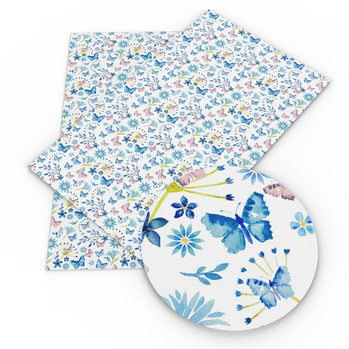 Lisslune | Floral Elegance Synthetic Leather Craft Sheets - Creative Essentials