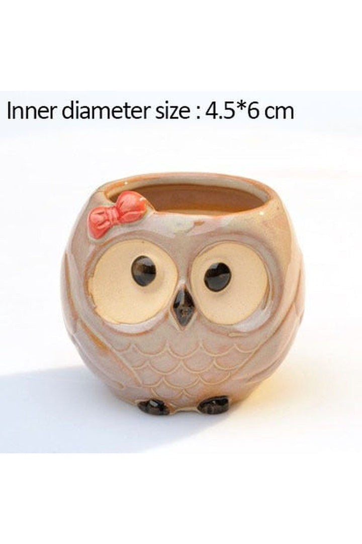 Lisslune | Owl Ceramic Flower Pot
