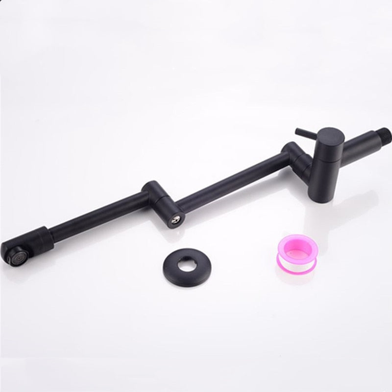 Lisslune | Wall-Mounted Folding Chrome Pot Filler Faucet