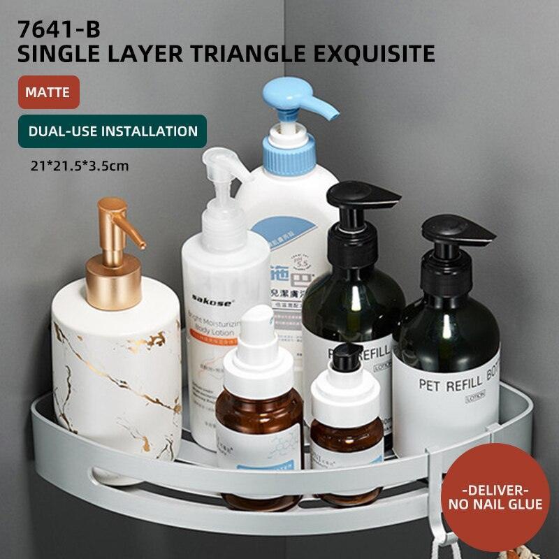Lisslune | Stylish Wall-Mounted Bathroom Organizer in Premium Space Aluminum: A Luxury Storage Solution