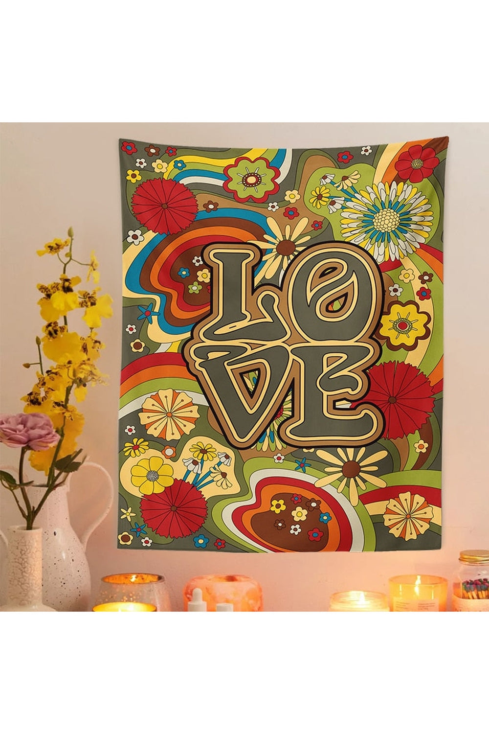Lisslune | and flower art tapestry