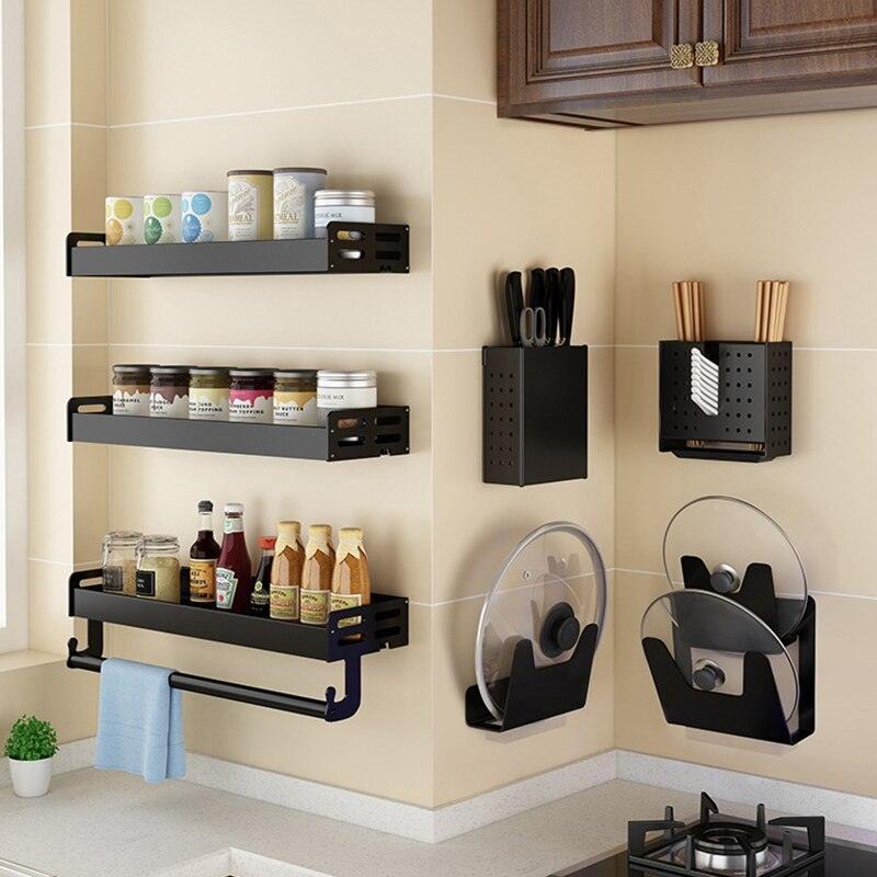 Lisslune | Elegant multifunctional aluminum storage rack with stylish hooks