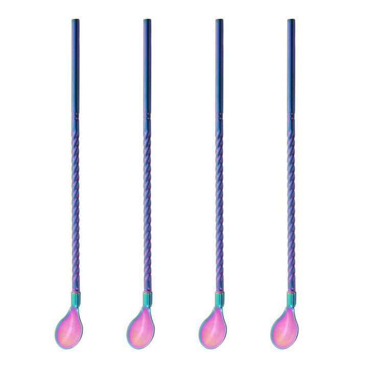 Lisslune | Stainless Steel Straw Spoon (4 pieces)