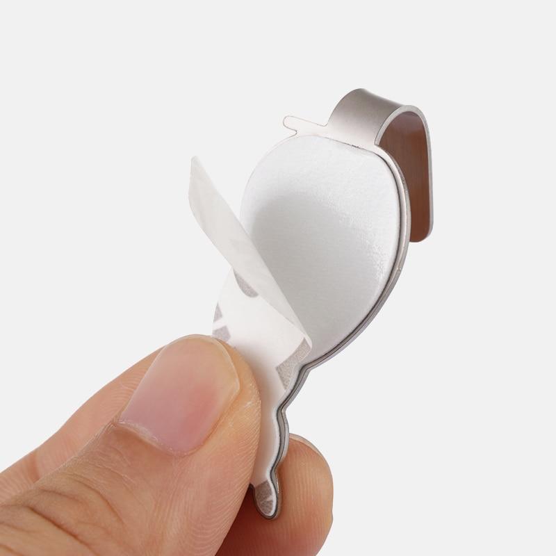 Lisslune | 2 self-adhesive cat wall hooks made of stainless steel