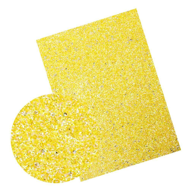 Lisslune | Iridescent Rainbow Glitter Synthetic Leather Leaves for Elegant DIY Masterpieces