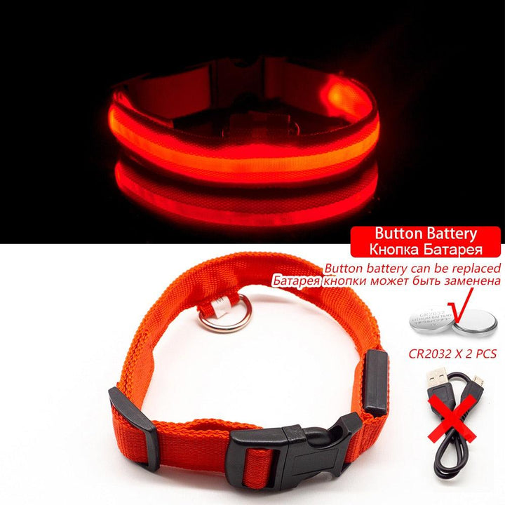 Lisslune | Light & Protect: Rechargeable Waterproof LED Dog Collar for Enhanced Nighttime Safety