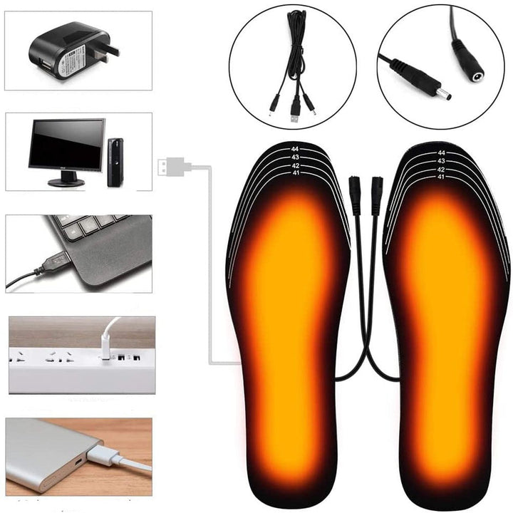 Lisslune | Rechargeable Heated Insoles – USB rechargeable with Adjustable Heat Settings