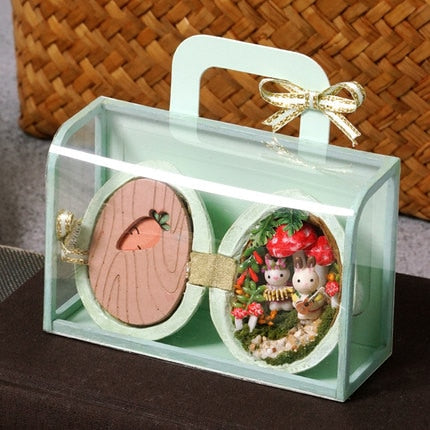 Lisslune | Handmade Wooden Miniature Walnut Dollhouse