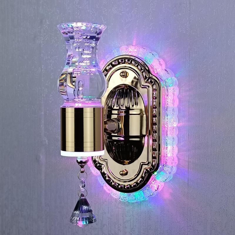 Lisslune | Elegant Crystal Flower Dimming Wall Lamp