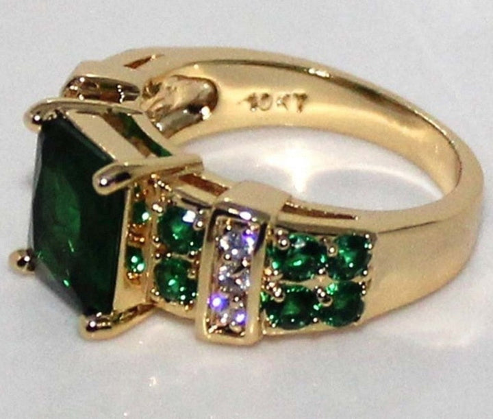 Lisslune | Fashion Exquisite Luxury Popular Shiny Green High Quality Zircon Wedding Ring