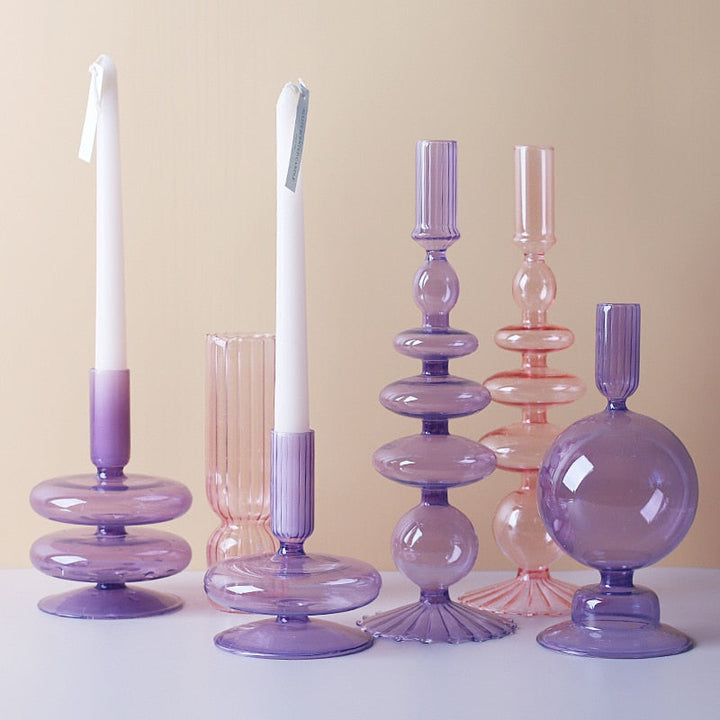 Lisslune | Lilac Candle Holder made of Glass