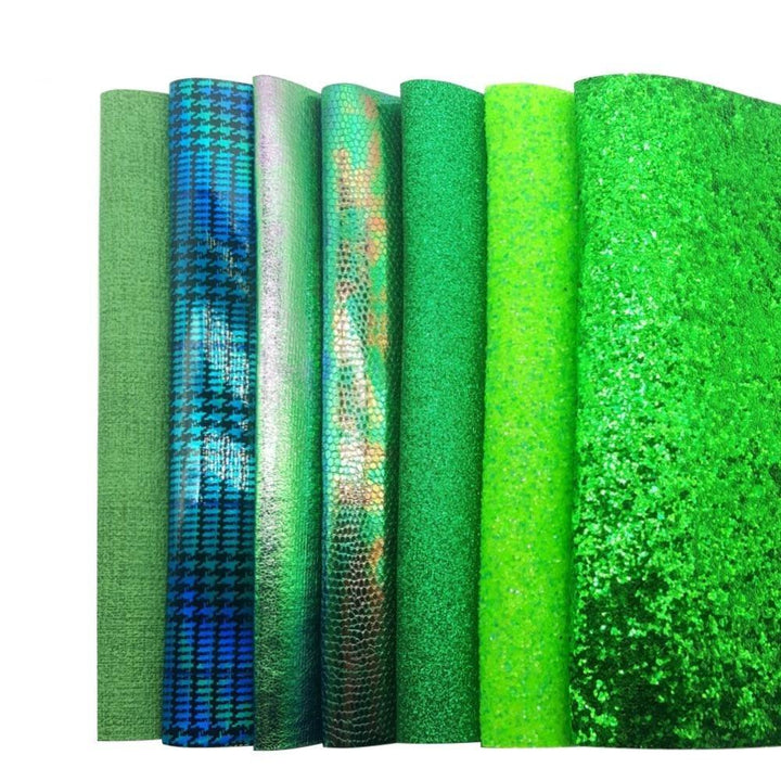 Lisslune | Lively Green Synthetic Leather Craft Sheets: Your Ultimate Creative Toolkit for Creative Projects