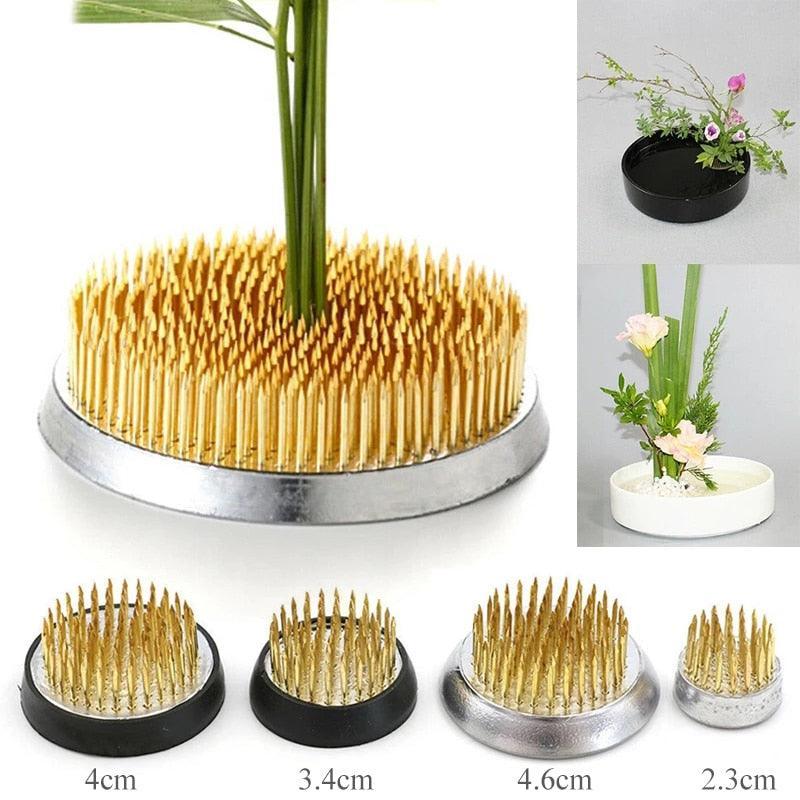 Lisslune | Elegant Brass Kenzan Tool for exquisite Flower Arrangements