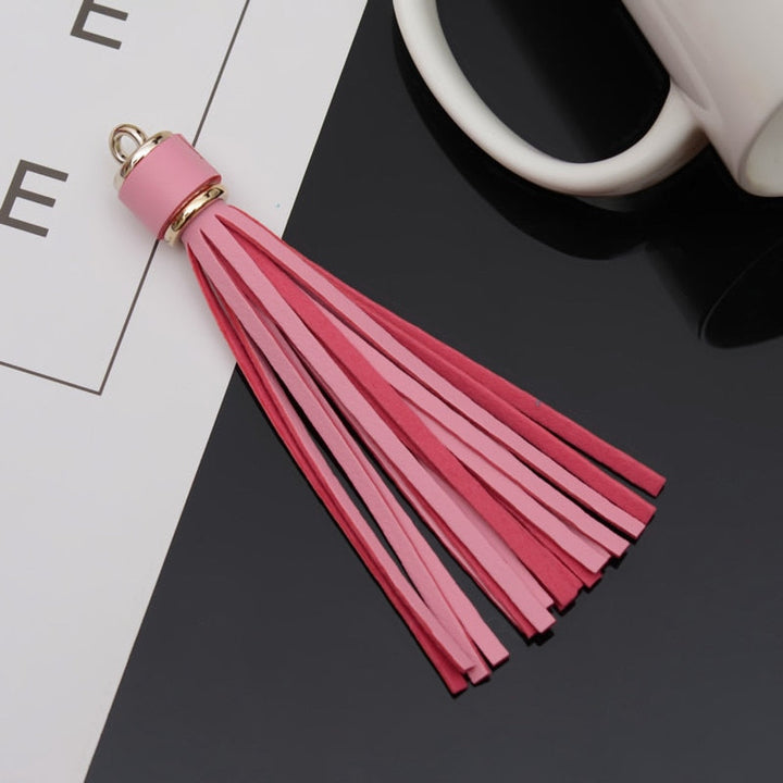 Lisslune | Vibrant 5-piece Synthetic Leather Tassel Fringe Set for Creative Jewelry and Craft Projects