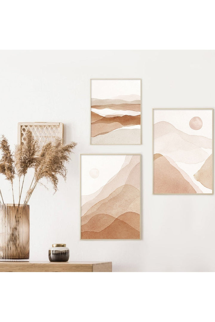 Lisslune | Academia Beige Landscape Canvas