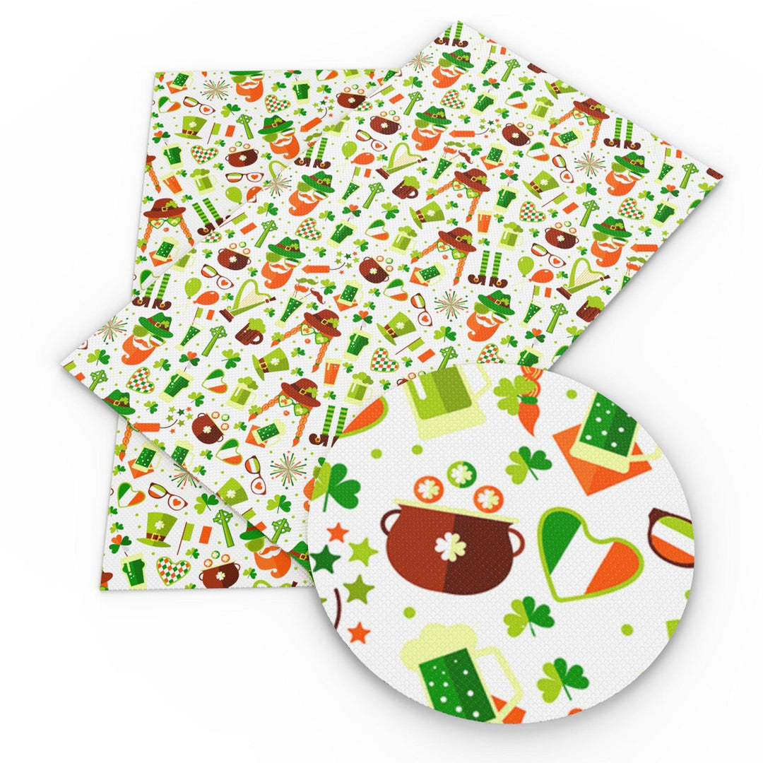 Lisslune | St. Patrick's Day Synthetic Leather Crafting Sheet - Creative Hairband Kit