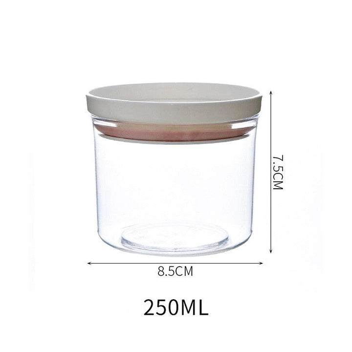 Lisslune | Airtight Crystal Clear Storage Jar for Kitchen Organization