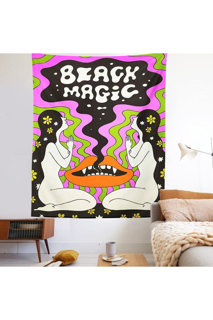 Lisslune | Magic Floral Psychedelic Tapestry