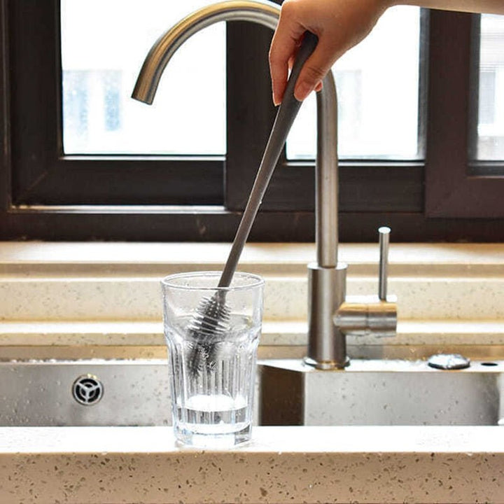 Lisslune | Small silicone dish brush with long handle