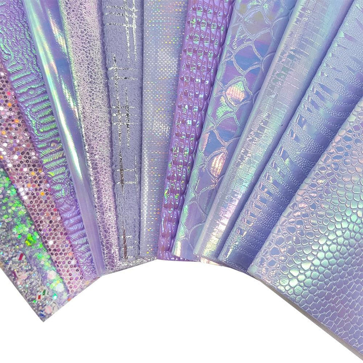 Lisslune | Sparkling Violet Synthetic Leather Fabric - A Must-Have for Sparkling DIY Projects