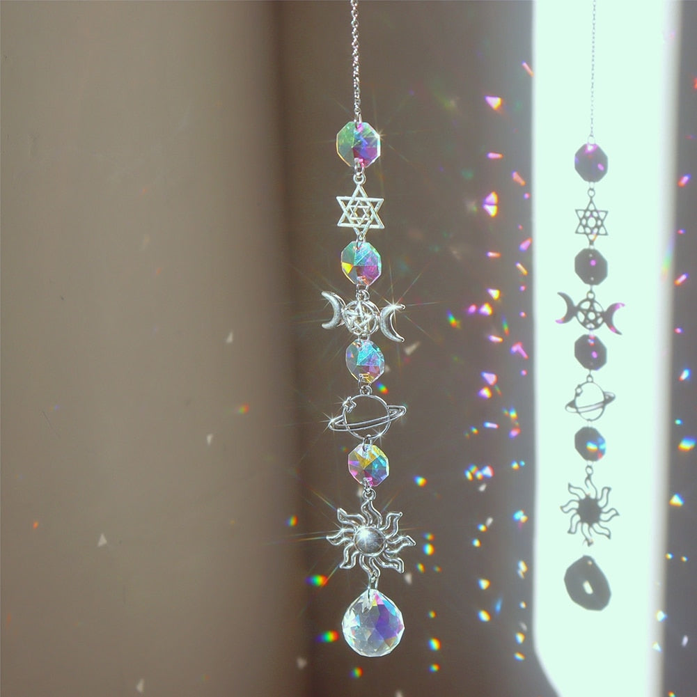 Lisslune | Dream Combo Symphony Crystal Wind Chime Moon Sun Catcher