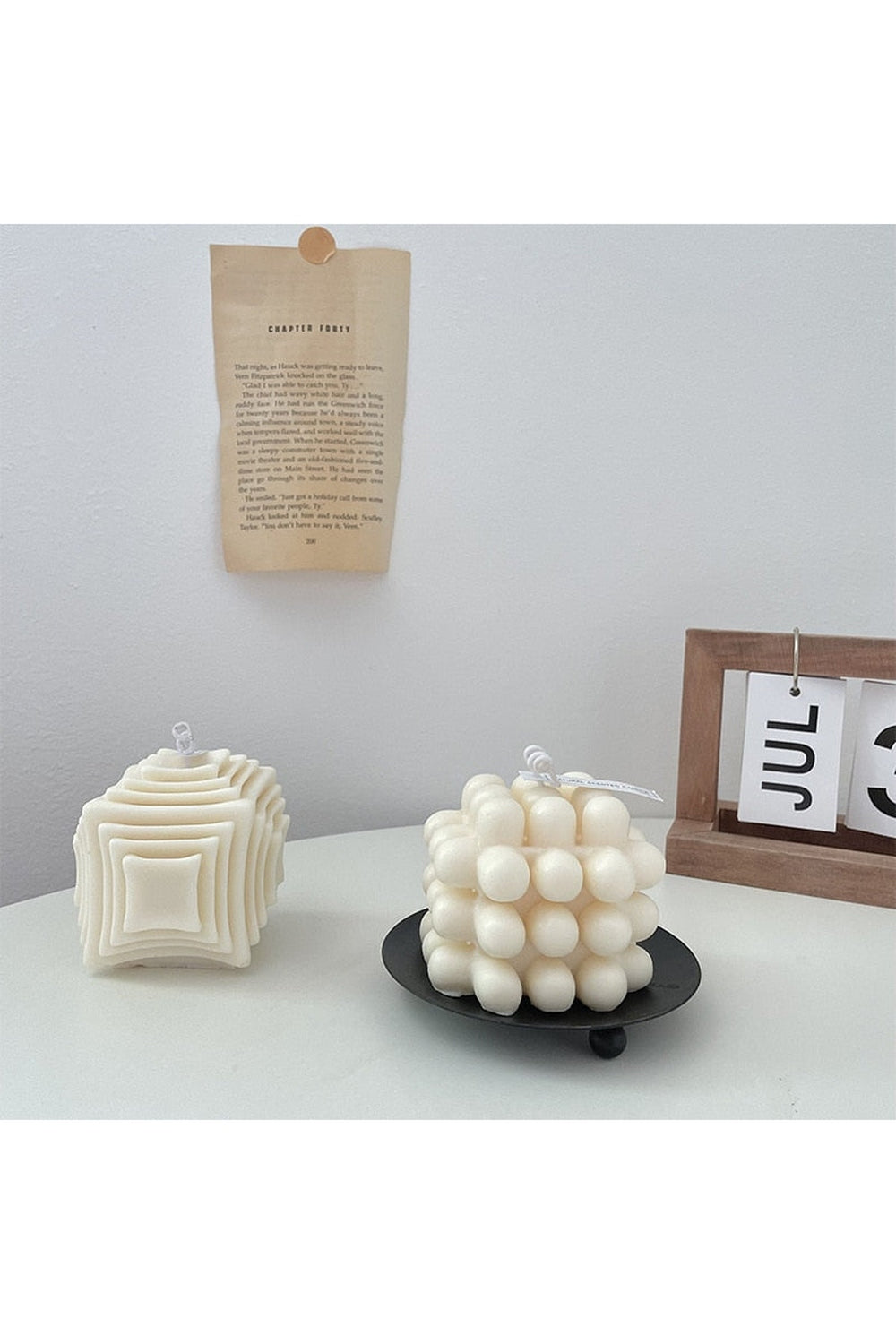 Lisslune | geometric wax candle