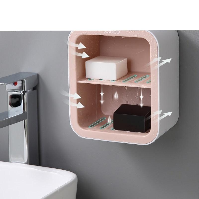Lisslune | Elegant Botanical Wall-Mounted Soap Organizer for Stylish Bathroom Storage