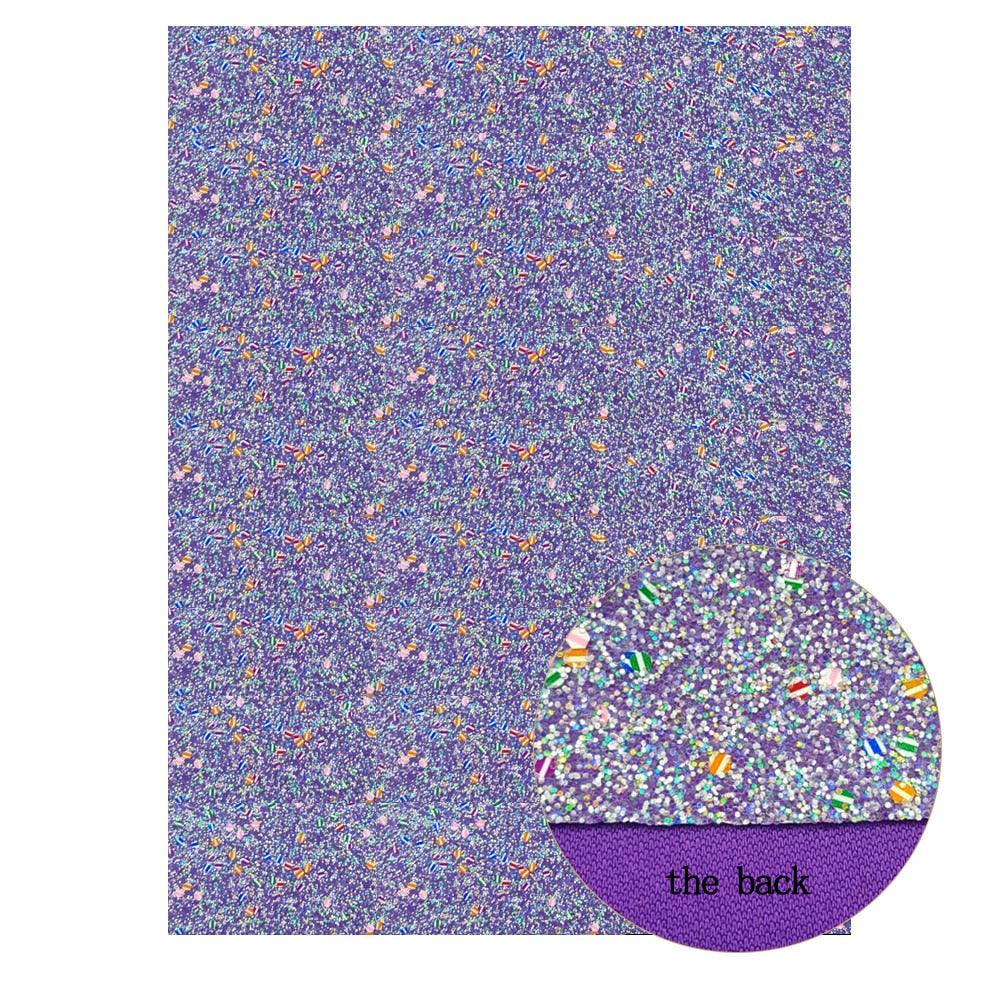 Lisslune | Sparkling Violet Synthetic Leather Fabric - A Must-Have for Sparkling DIY Projects