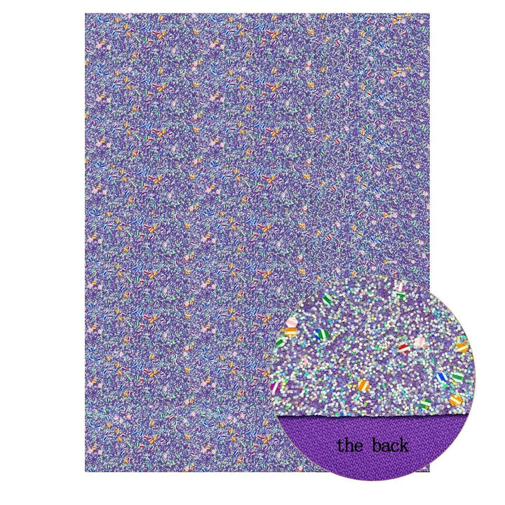 Lisslune | Sparkling Violet Synthetic Leather Fabric - A Must-Have for Sparkling DIY Projects