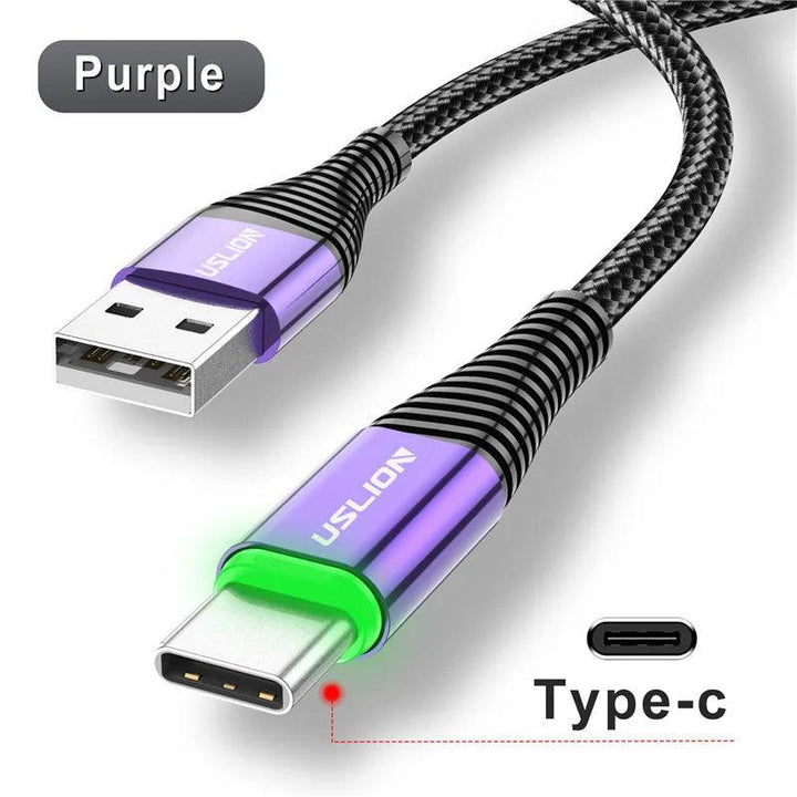 Lisslune | Lightning Speed 5A LED Micro USB Charging Cable - Stylish Data Synchronization with Illuminated Features