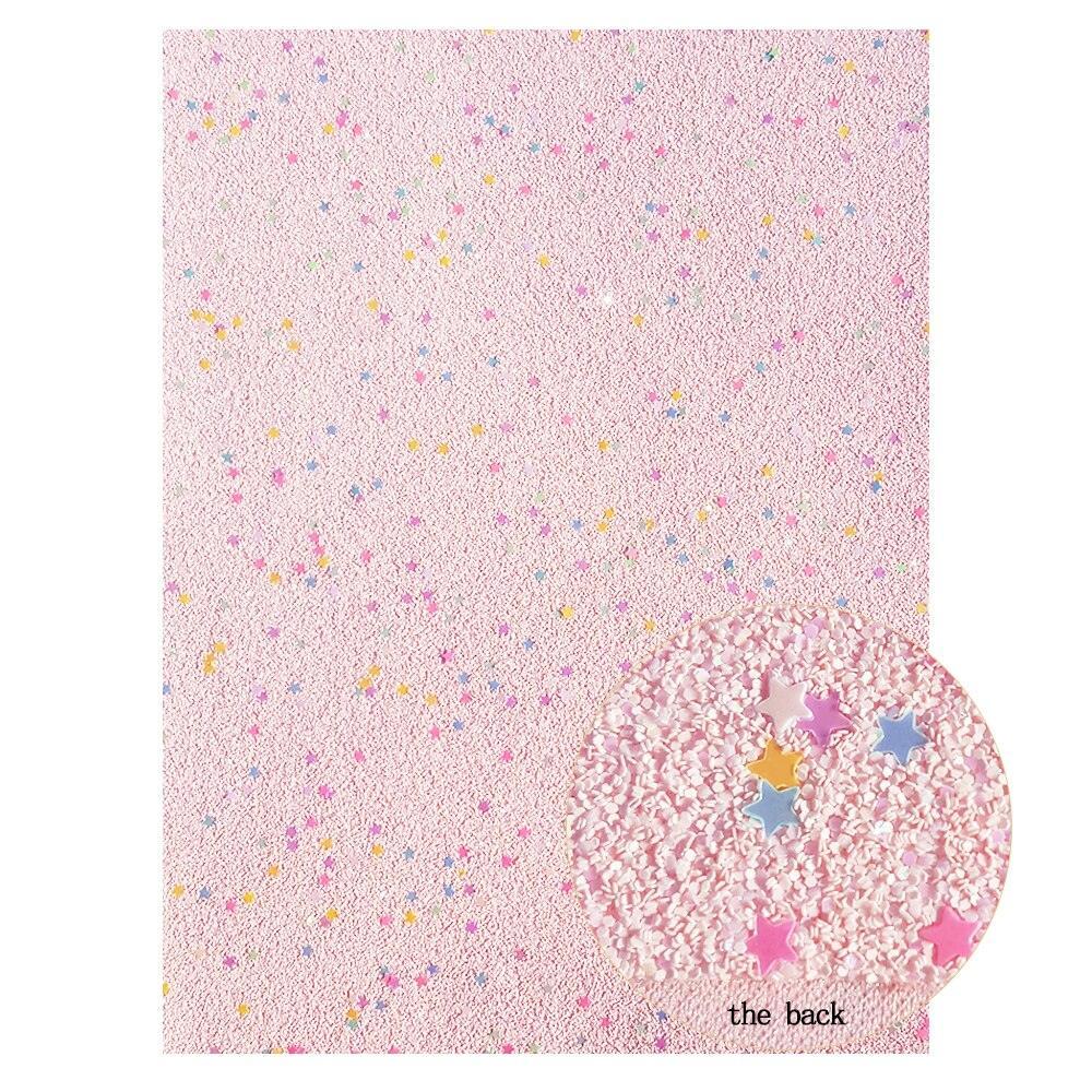 Lisslune | Sparkling Chunky Glitter Synthetic Leather Craft Sheets - A4 Size for Stunning DIY Projects