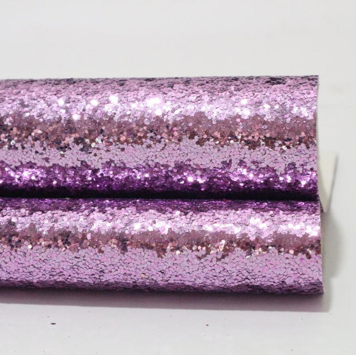 Lisslune | Sparkling Chunky Glitter Synthetic Leather Sheet - Ideal for creative DIY projects