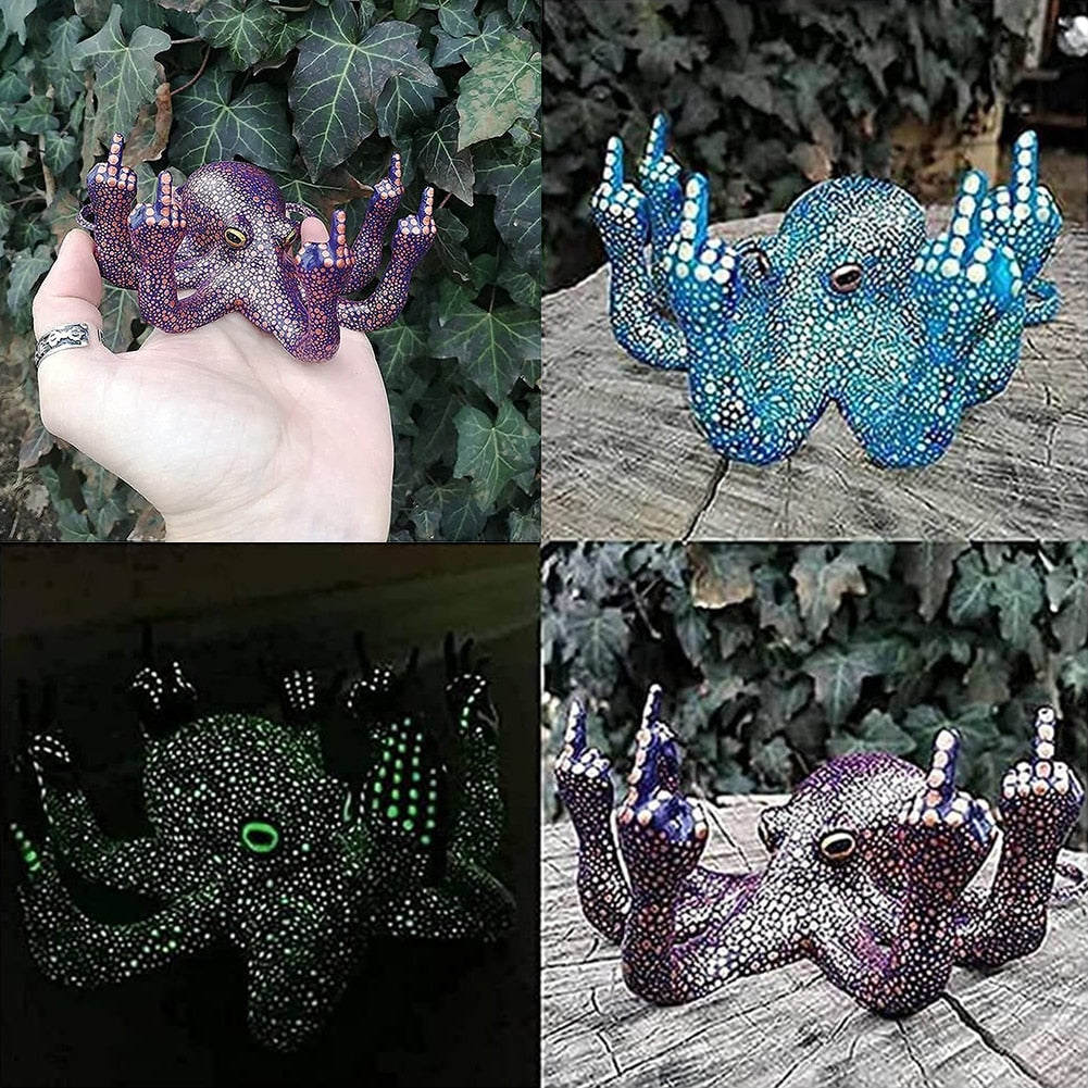 Lisslune | Angry Luminous Octopus Resin Decor