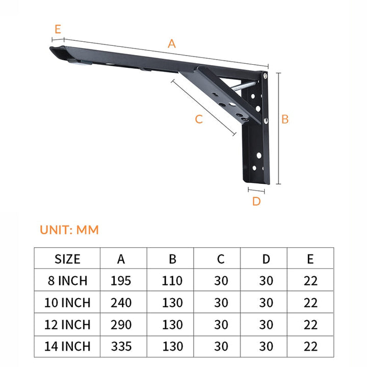 Lisslune | Wall-Mounted Foldable Shelf Organizer Bracket