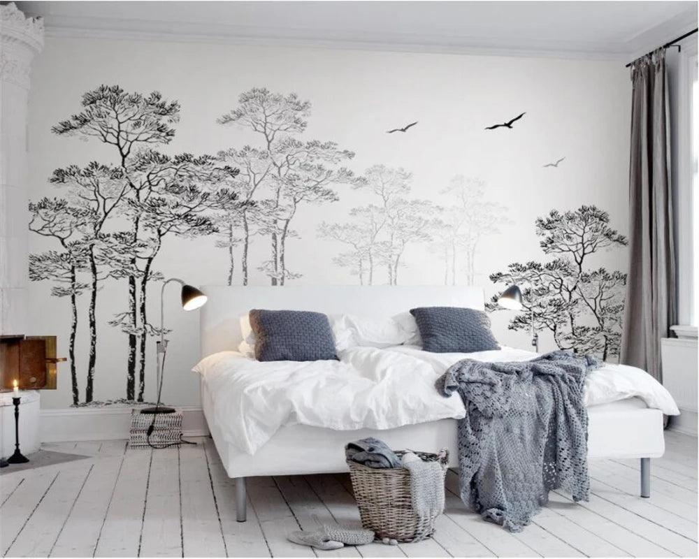 Lisslune | Peaceful Tropical Oasis 3D Wall Mural - Custom Sizes Available