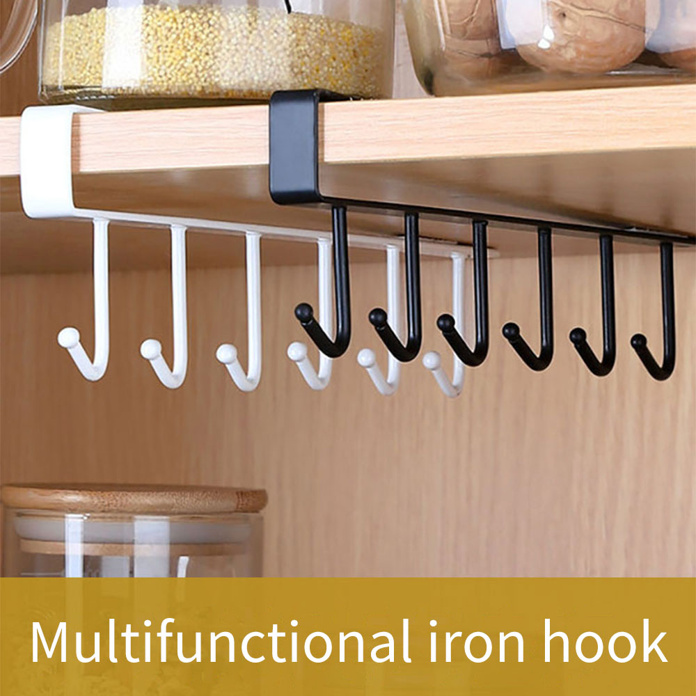 Lisslune | Kitchen Under Cabinet Organizer Hook Rack