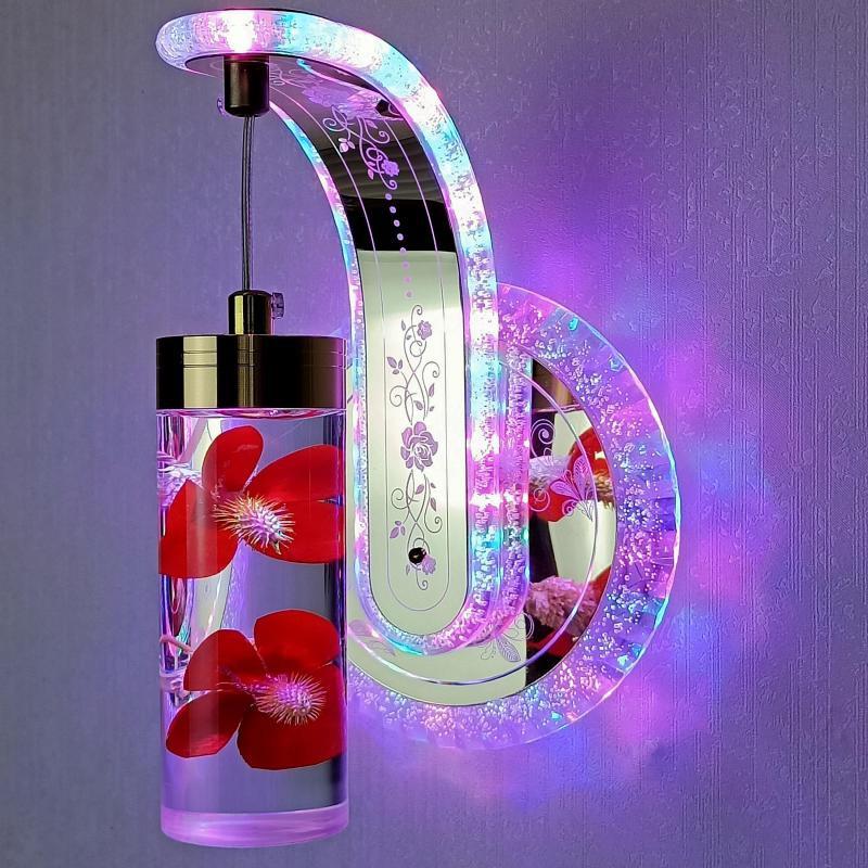 Lisslune | Elegant Crystal Flower Dimming Wall Lamp