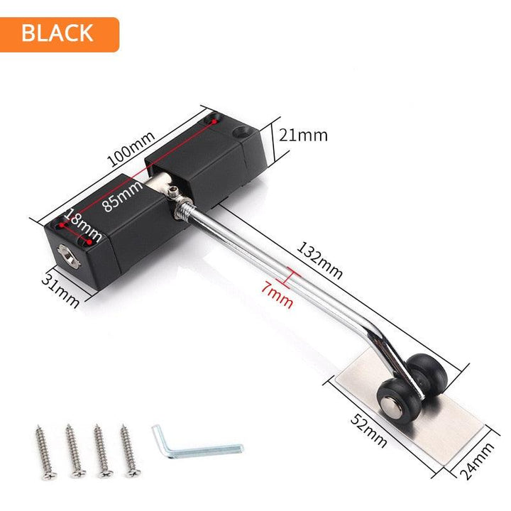 Lisslune | Versatile adjustable door closer made of stainless steel for all door sizes