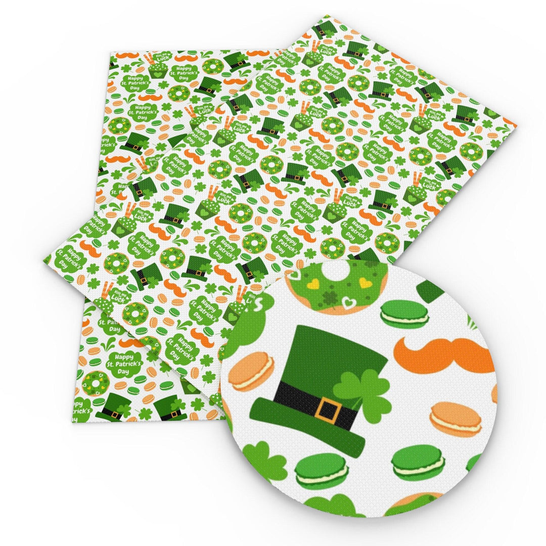 Lisslune | St. Patrick's Day Synthetic Leather Crafting Sheet - Creative Hairband Kit