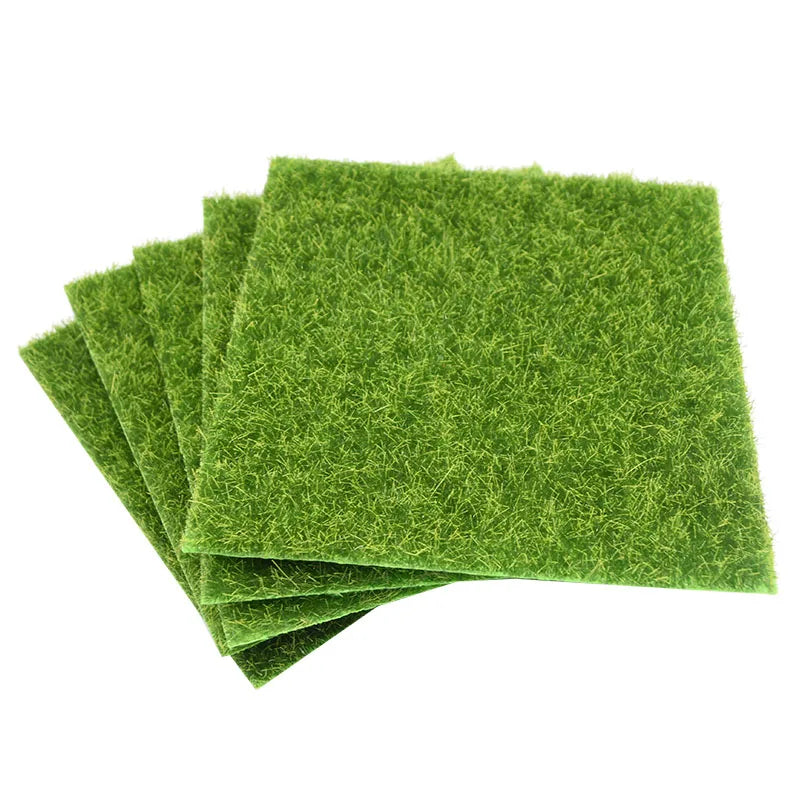 Rynx 15/30cm Grass carpet Green Artificial grass Moss Lawn Carpet DIY Micro landscape Home Floor Aquarium Wedding decorations